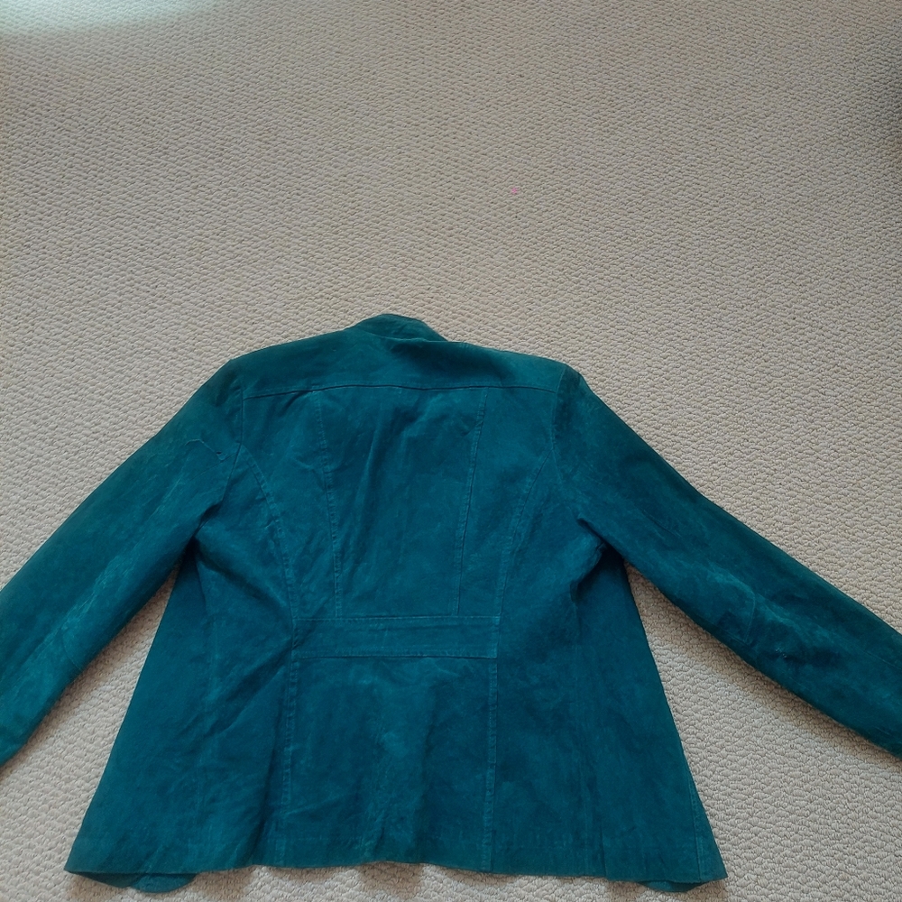 Turquoise button up jacket - Picture 3 of 6